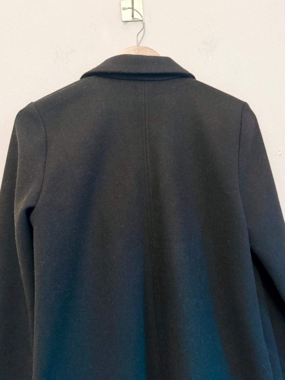 Zara Felt Texture Coat in Black Size Medium - Picture 8 of 14